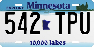 MN license plate 542TPU