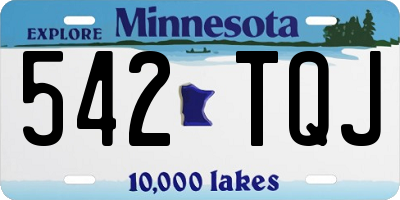 MN license plate 542TQJ