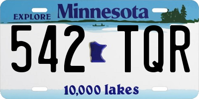 MN license plate 542TQR