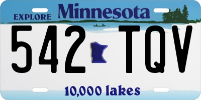 MN license plate 542TQV