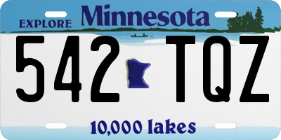 MN license plate 542TQZ