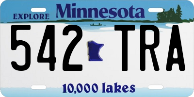 MN license plate 542TRA