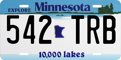 MN license plate 542TRB