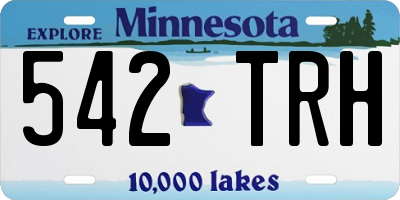 MN license plate 542TRH
