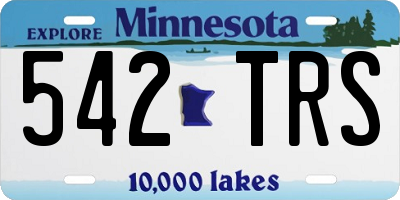 MN license plate 542TRS