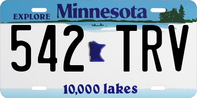 MN license plate 542TRV
