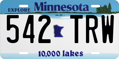 MN license plate 542TRW