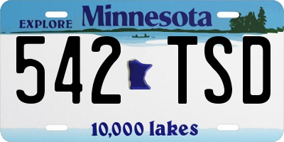 MN license plate 542TSD