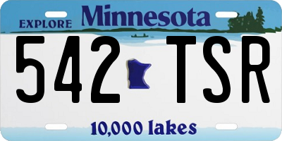 MN license plate 542TSR