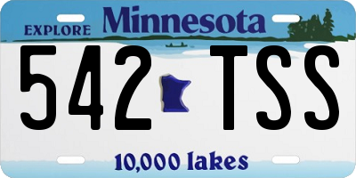 MN license plate 542TSS