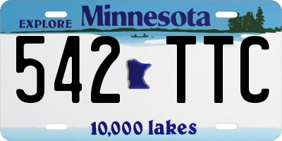 MN license plate 542TTC