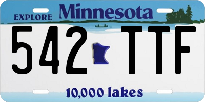 MN license plate 542TTF