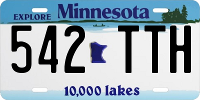 MN license plate 542TTH