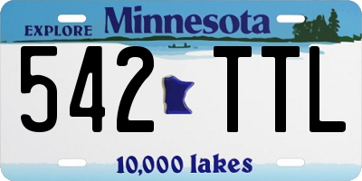 MN license plate 542TTL