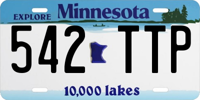MN license plate 542TTP