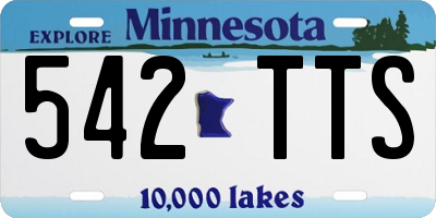 MN license plate 542TTS