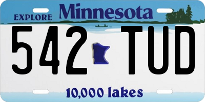 MN license plate 542TUD