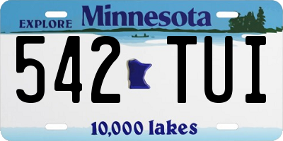 MN license plate 542TUI