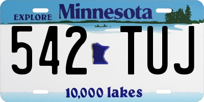 MN license plate 542TUJ