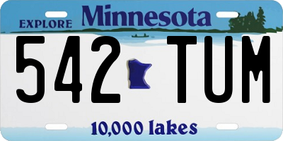 MN license plate 542TUM