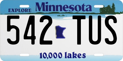 MN license plate 542TUS