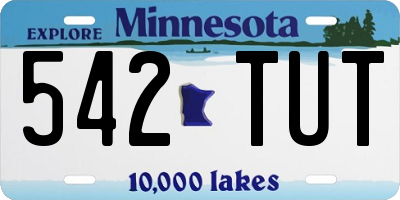 MN license plate 542TUT