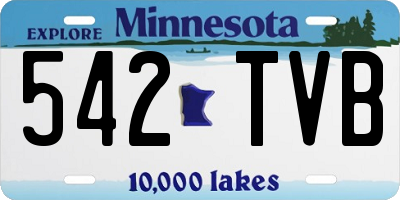 MN license plate 542TVB