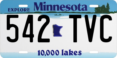 MN license plate 542TVC