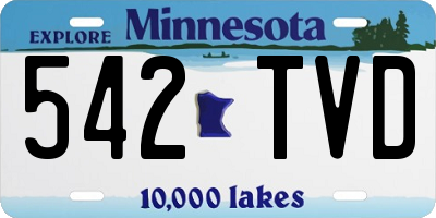 MN license plate 542TVD