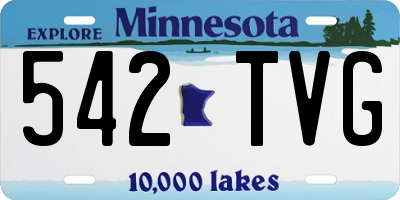 MN license plate 542TVG