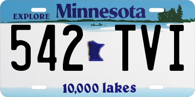 MN license plate 542TVI