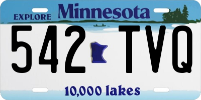 MN license plate 542TVQ