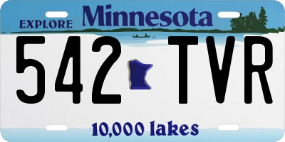 MN license plate 542TVR