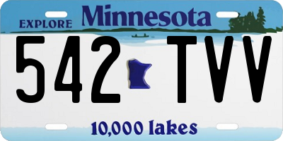 MN license plate 542TVV