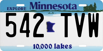 MN license plate 542TVW
