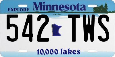 MN license plate 542TWS