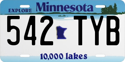 MN license plate 542TYB