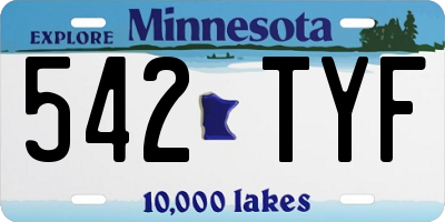 MN license plate 542TYF