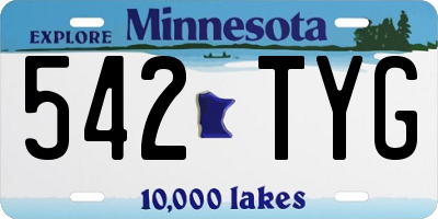 MN license plate 542TYG