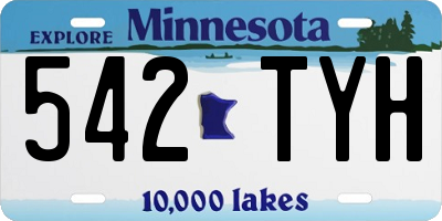 MN license plate 542TYH