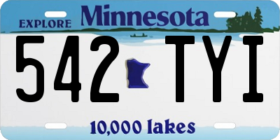 MN license plate 542TYI