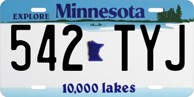 MN license plate 542TYJ