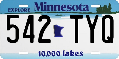 MN license plate 542TYQ
