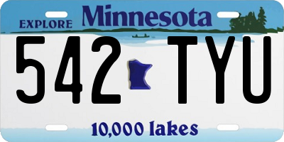 MN license plate 542TYU