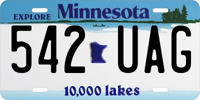 MN license plate 542UAG