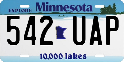 MN license plate 542UAP