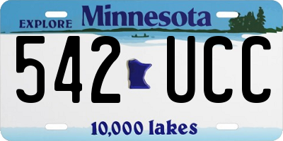 MN license plate 542UCC