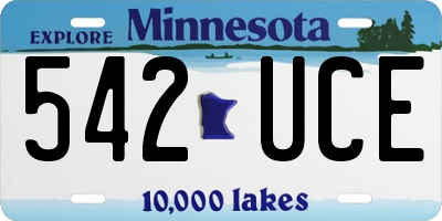MN license plate 542UCE