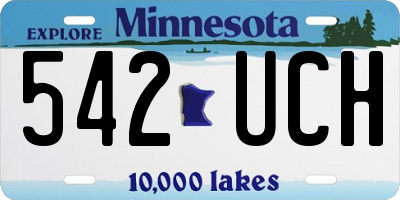 MN license plate 542UCH