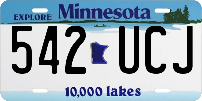 MN license plate 542UCJ
